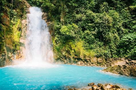 Fairytale Magic Rio Celeste Waterfall In Costa Rica