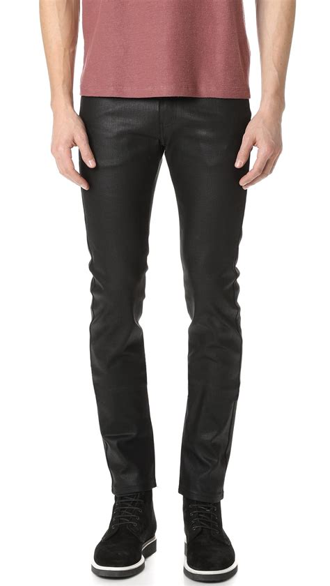 Lyst Naked Famous Waxed Super Skinny Guy Jeans In Black For Men My