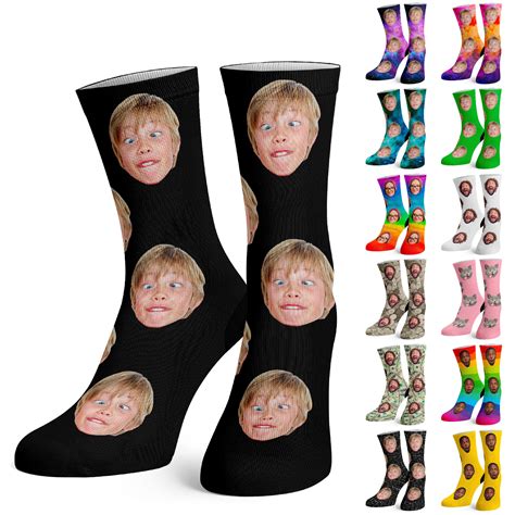 Custom Face Socks Personalize Photo Sock With Your Face For Etsy