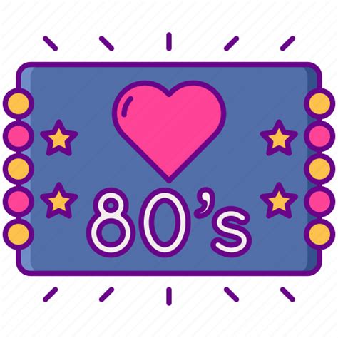 80s Love Neon Sign Icon Download On Iconfinder