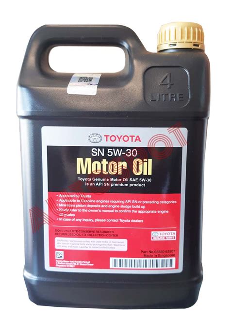 Toyota Motor Oil 5w 30 4l Autospot