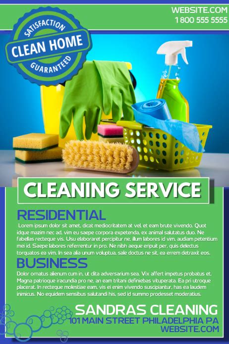 Cleaning Services Template Free Download Printable Templates