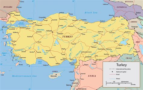 Turkey Map Counties And Cities In Turkey
