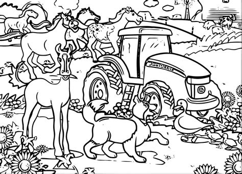 John Johnny Deere Tractor Coloring Page WeColoringPage 04