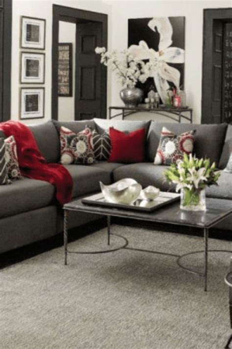 20 Gray And Red Living Room Ideas Decoomo
