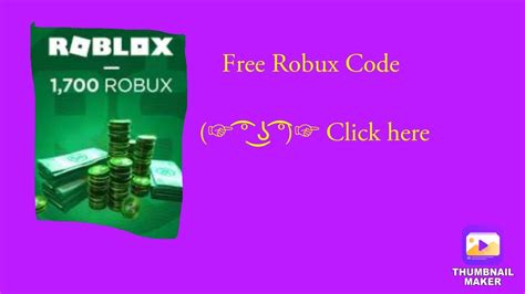 Free Robux Code Click Here Youtube