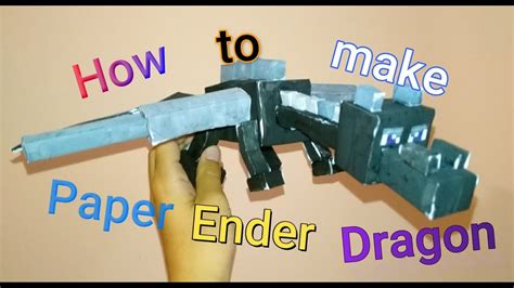 Making Giant Paper Ender Dragon Minecraft Papercraft Toy Easy To