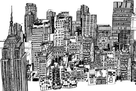 Begin by drawing three straight, horizontal, parallel lines. 19+ Amazing City Landscape Drawing Inspirations - Landscape Ideas