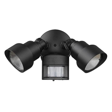 Acclaim Lighting 2 Head Adjustable Led Black Floodlight With Motion