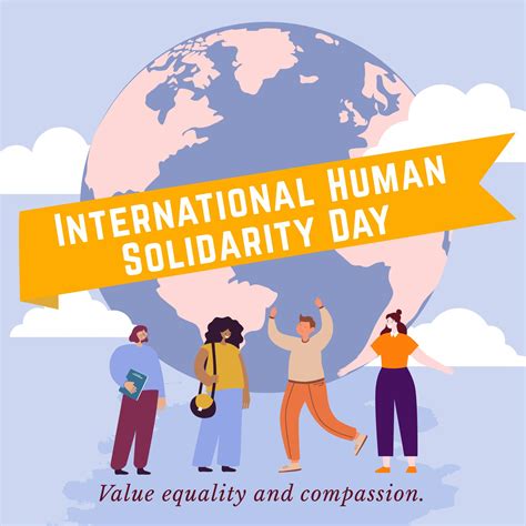 International Human Solidarity Day Instagram Post In Eps Illustrator Psd Png Svg