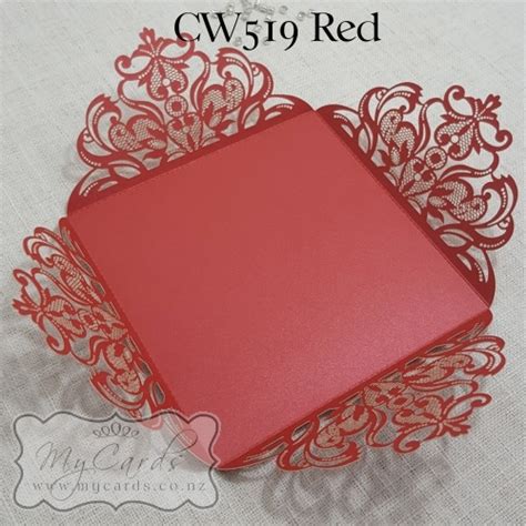 Red Wedding Invitation Cover Lasercut Mycards Cw519