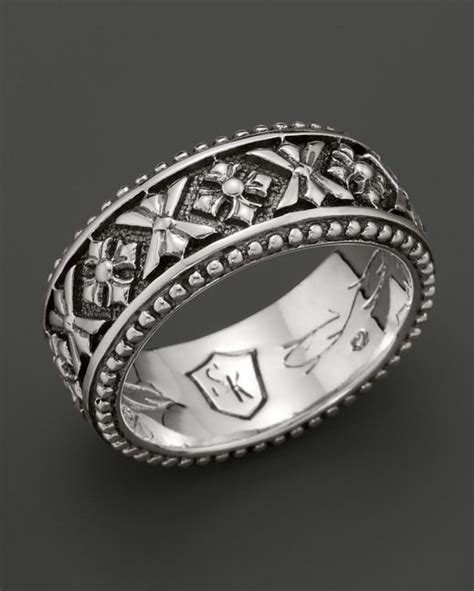 Scott Kay Mens Sterling Silver Engraved Band Ring Sterling Silver