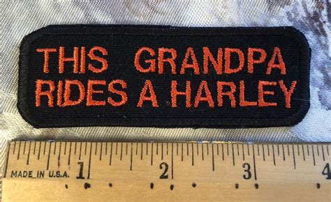 Harley Patch Grandpa Rides Harley Patches Biker Patch Etsy