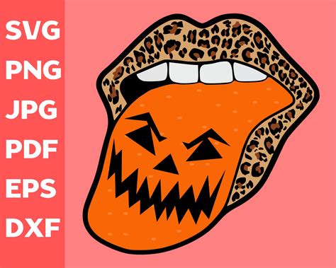 Pumpkin Tongue Svg Halloween Design Svg Digital Download Etsy