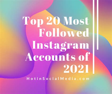 Top 20 Most Followed Instagram Accounts Of 2021