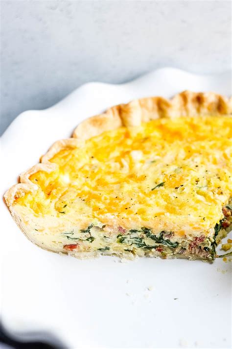 Spinach And Bacon Quiche Recipe Kathryn S Kitchen