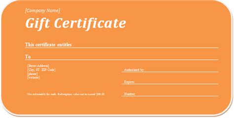 business gift certificate template  word document hub