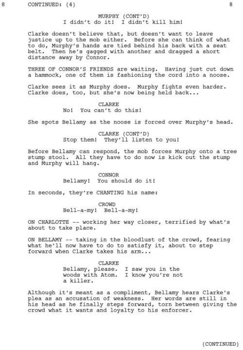 Image Result For Clarke Leaving Bellamy Acting Scripts Acting