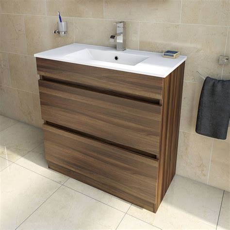 These units are specifically designed for the we offer traditional bathroom washstands from burlington, imperial, victoria + albert and vitra. Plan Walnut Floor Mounted 800 Drawer Unit & Inset Basin ...