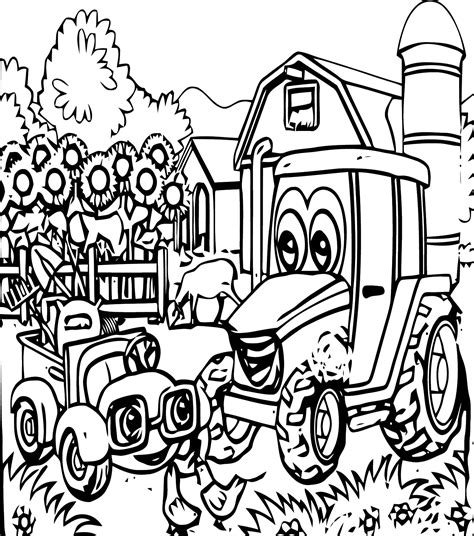 John Johnny Deere Tractor Coloring Page Wecoloringpage 68