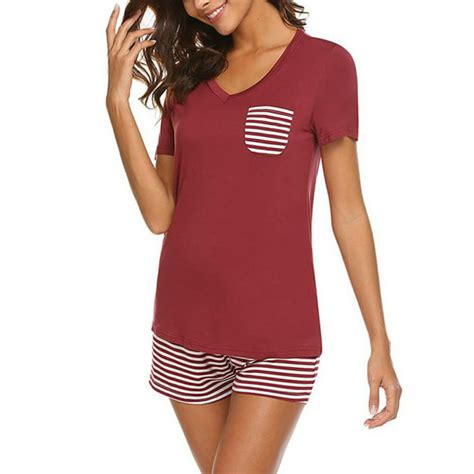 Tradecan Pajama Set For Women Shorts Sleepwear Soft Summer Pj Lounge