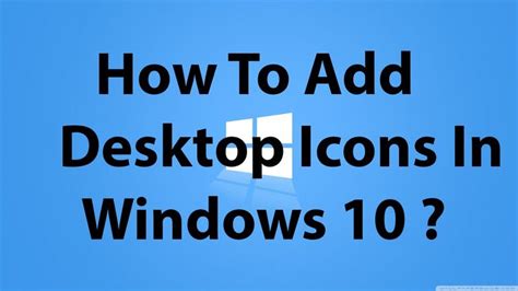 Your shortcut icon should now be replaced by the icon you chose. How To Add Desktop Icons In Windows 10 ? | Desktop icons ...