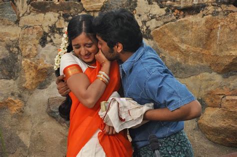 Sizzling Southern Stars Unga Veetu Pillai Tamil Movie Stills Sexy Village Girl Hot Kissing