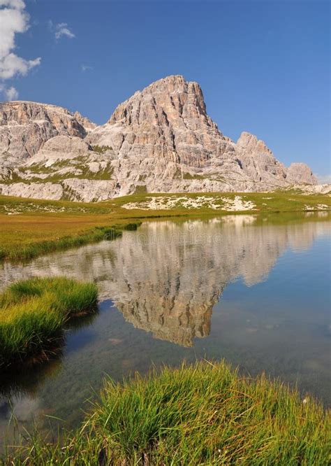 Mountain Lake In Dolomites Mountains Stock Photo Image Of Water