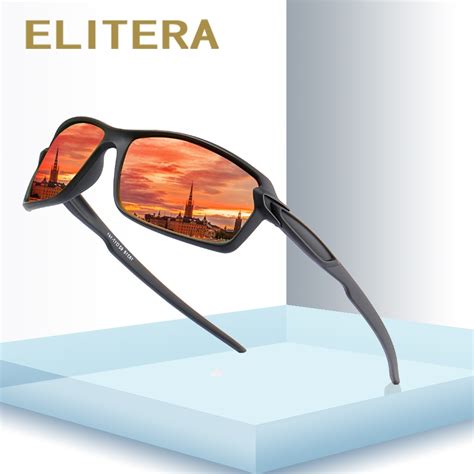elitera brand design polarized sunglasses men women sports eyewear square colorful sun glasses