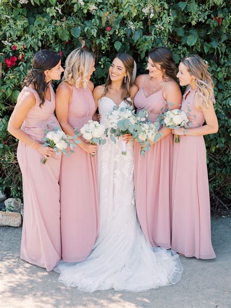 Dusty Rose Bridesmaid Dresses With Wedding Dresses Ideas