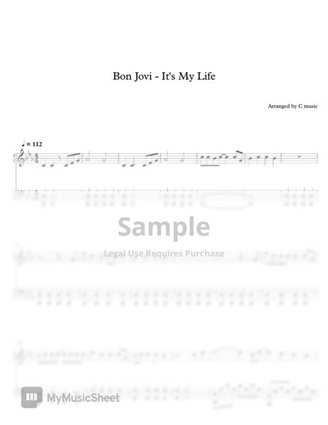 Bon Jovi Its My Life Sheets By C Music