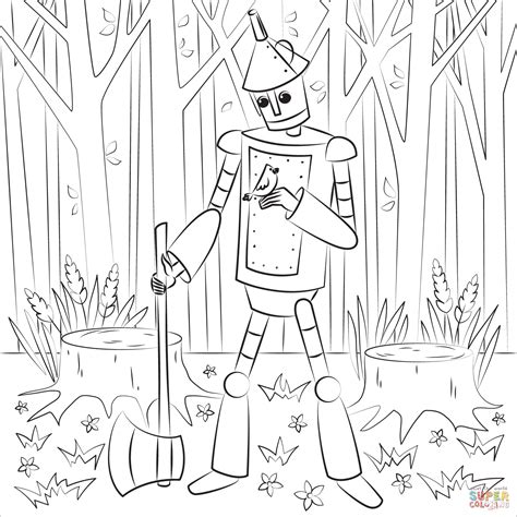 Tin Man From Wizard Of Oz Coloring Page Download And Print For Free
