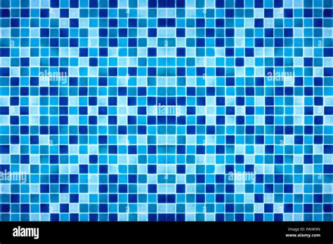 Blue Mosaic Tile Pattern Square Texture Stock Photo Alamy