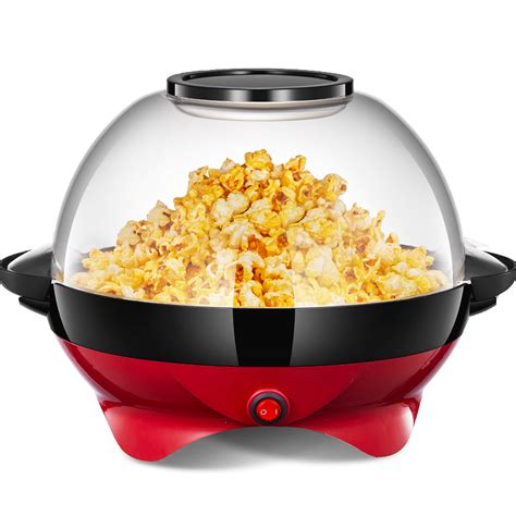 Popcorn Popper 6 Qts Popcorn Maker With Stirring Rod Detachable