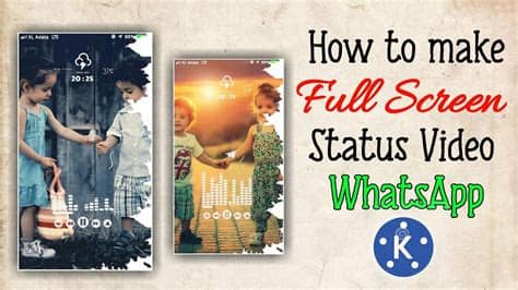 Geser tab ke kanan yang bertuliskan status. Cara membuat Status Video WhatsApp Keren FULL SCREEN di ...
