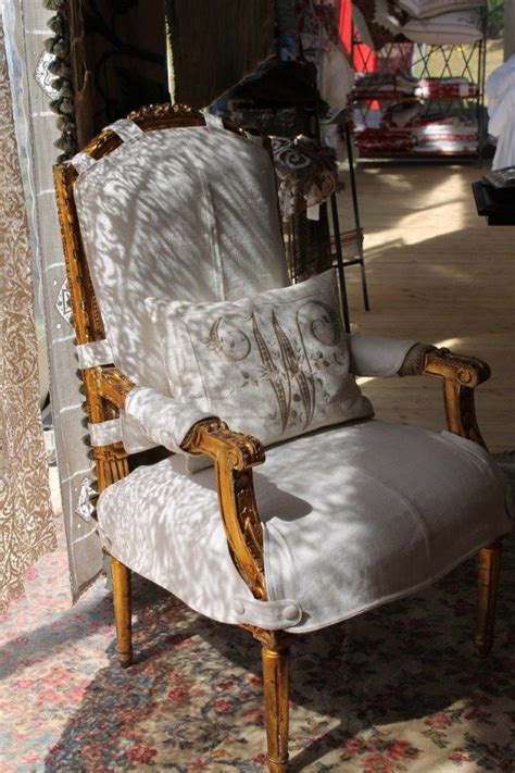 * plain velvet sides available in 53 colours. Slipcover for a French style armchair - Linda Merrill ...