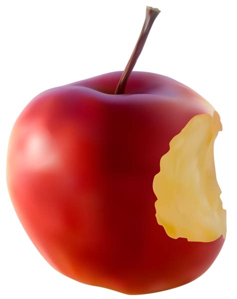 Bitten Apple Red Transparent Clip Art Image Spiced Cider Recipe Apple