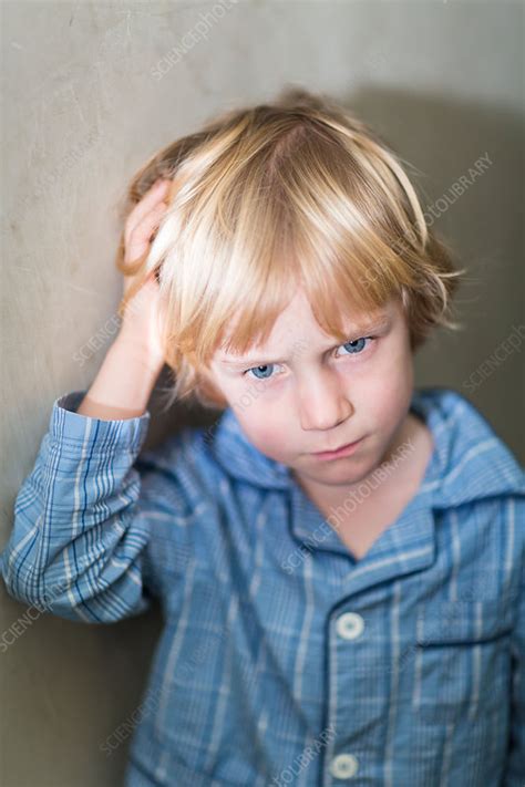 Boy Scratching His Head Stock Image C0340850 Science Photo Library