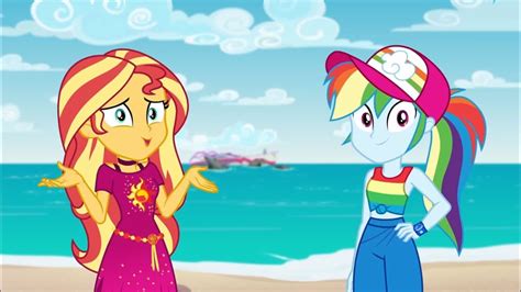 Scitwisunset And Rainbow Dash Absorb The Storm Equestria Girls