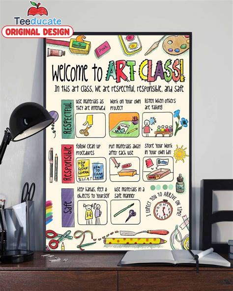 Welcome To Art Class Poster Premium Poster Poster Art Design
