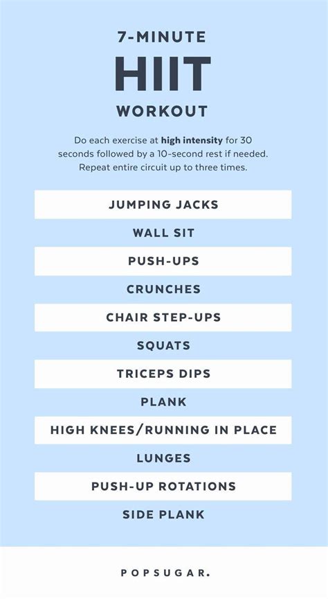 Don't jump straight into your hiit workout—even if you're exercising at home, give yourself some time to adjust before jumping into the circuit. 10-Minute HIIT in 2020 | Hiit workout, Hiit workout at ...