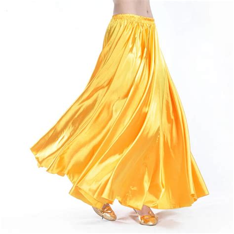 Fashionable Belly Dance Satin Skirt With 14 Colors Available Sexy Dancing Costumes Skirts