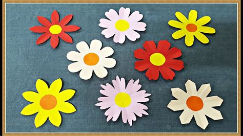 How To Make 8 Different Paper Flowers Shapes Easy Paper Cutting