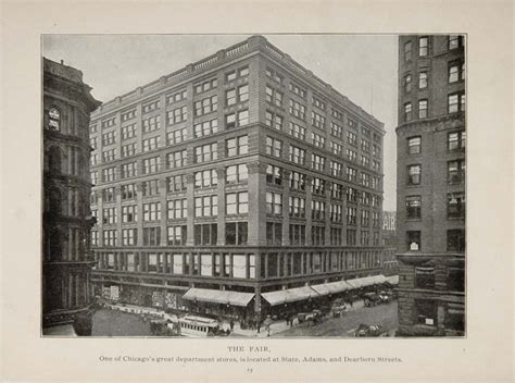 1902 Chicago The Fair Department Store Building Print Original Histori