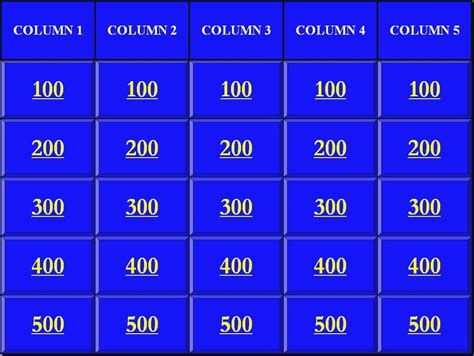 Jeopardy Powerpoint Template 6 Free Templates In Pdf
