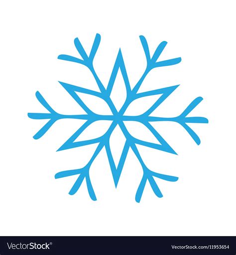 Snowflake Icon Graphic Royalty Free Vector Image