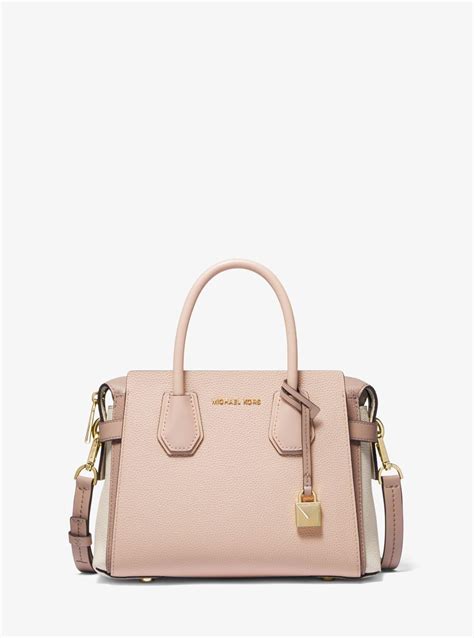 Michael Michael Kors Mercer Small Pebbled Leather Belted Satchel In