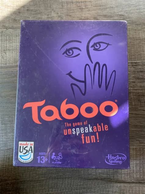 Taboo The Game Of Unspeakable Fun Hasbro Gaming Nwt Sealed Picclick