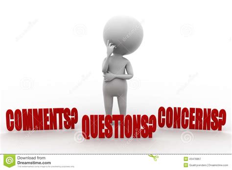 3d Man Comments, Concerns, Problems And Complaints Stock Illustration ...