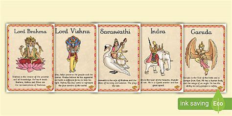 Hindu Gods Fact Files Hindu Dharma Gods Teacher Made